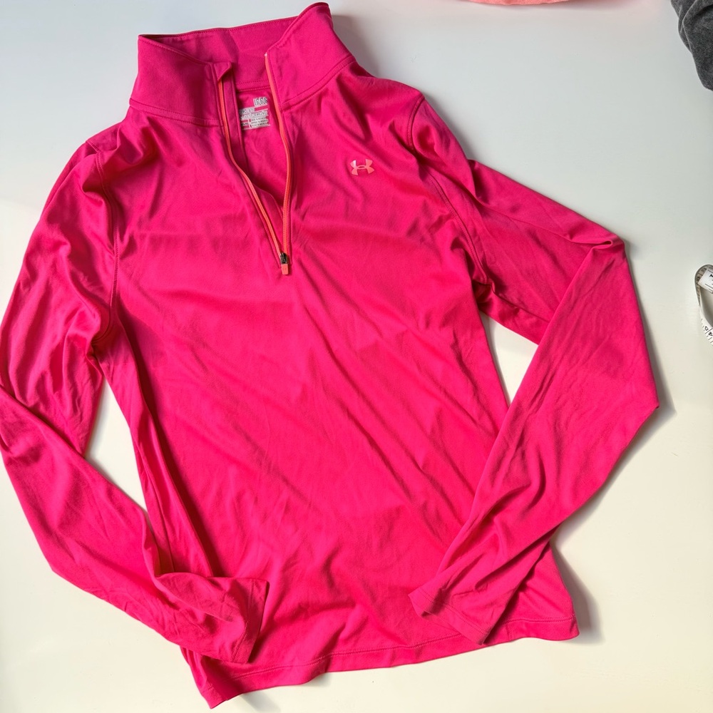 Under Armour Hot Pink Long Sleeve Top, L
